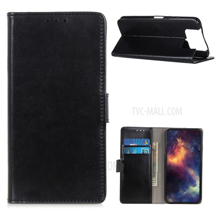 Crazy Horse Skin PU Leather Cover for Asus Zenfone 7 ZS670KS/Zenfone 7 Pro ZS671KS - Black-1