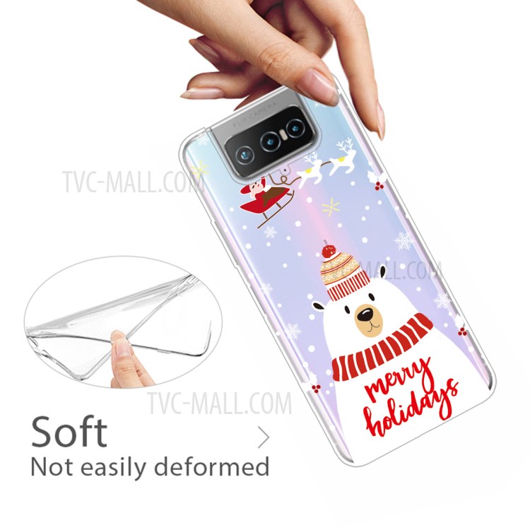 Christmas Pattern Printing IMD TPU Shell Case for Asus Zenfone 7 Pro ZS671KS - Style A-3