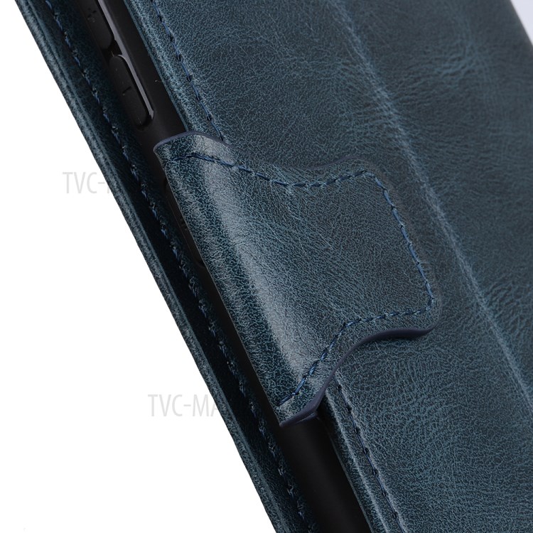 Crazy Horse Leather Wallet Stand Shell for Asus ROG Phone 5 - Blue-9