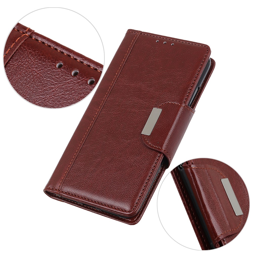 Wallet Design Full Protection PU Leather Phone Case with Stand for Asus ROG Phone 5 - Brown-8