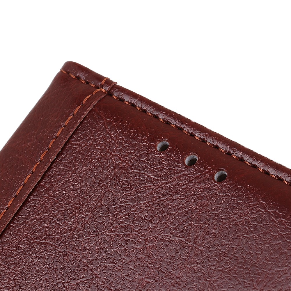 Wallet Design Full Protection PU Leather Phone Case with Stand for Asus ROG Phone 5 - Brown-9