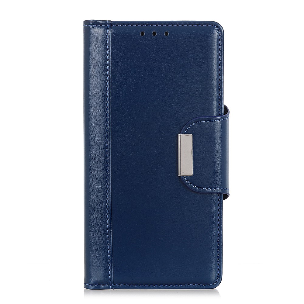 PU Leather Wallet Stand Design Magnetic Clasp Protection Case Shell for Asus ROG Phone 5 - Blue-2