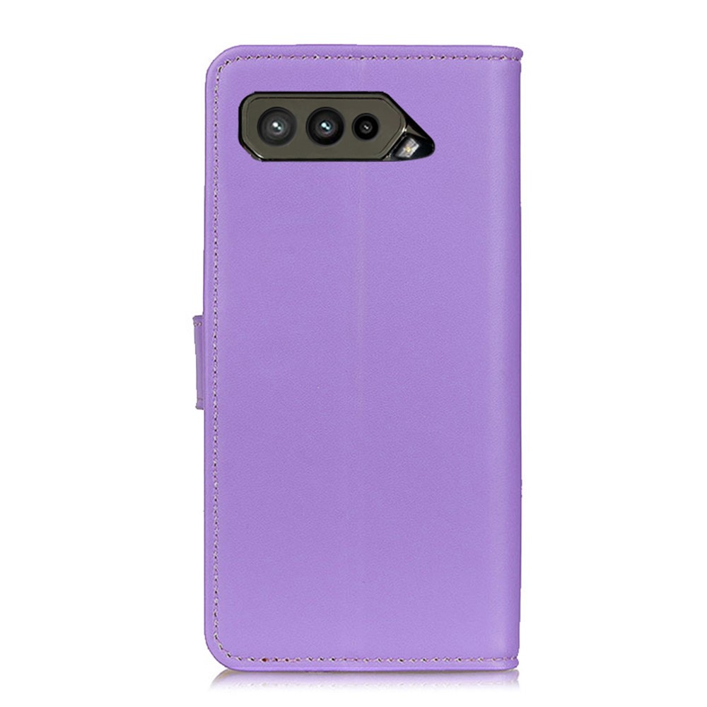 Magnetic Clasp PU Leather Protective Phone Wallet Stand Shell Case for Asus ROG Phone 5 - Purple-4
