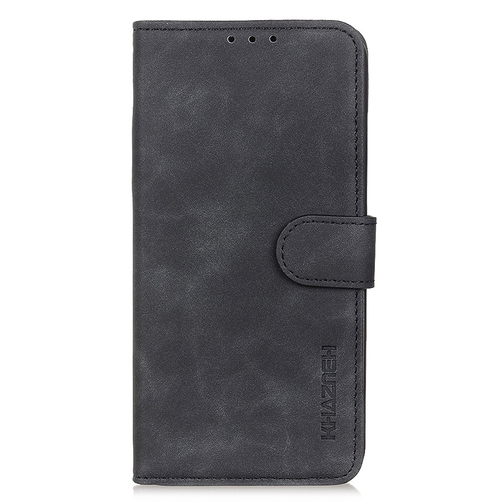 KHAZNEH Retro PU Leather Wallet Stand Cellphone Case Cover for Asus ROG Phone 5 Ultimate/ROG Phone 5 Pro/ROG Phone 5 - Black-2