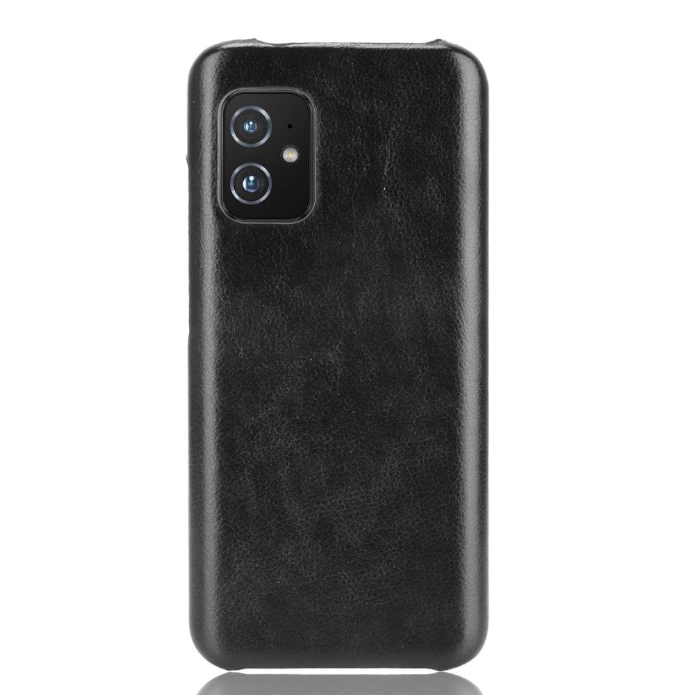 Hard PC Coated with Litchi Texture Leather Phone Shell for Asus Zenfone 8 ZS590KS - Black-2
