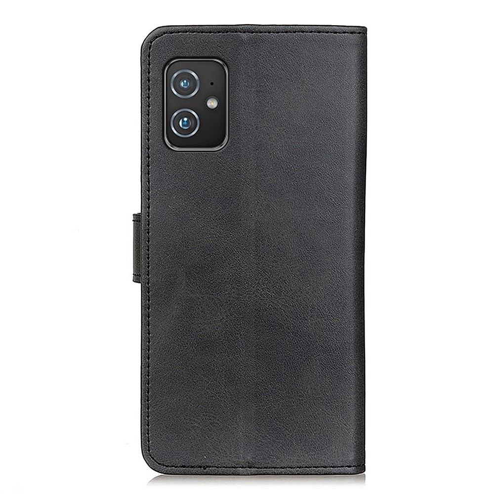 Full Protection PU Leather Wallet Design Mobile Phone Case Stand Protective Cover for Asus Zenfone 8 - Black-3
