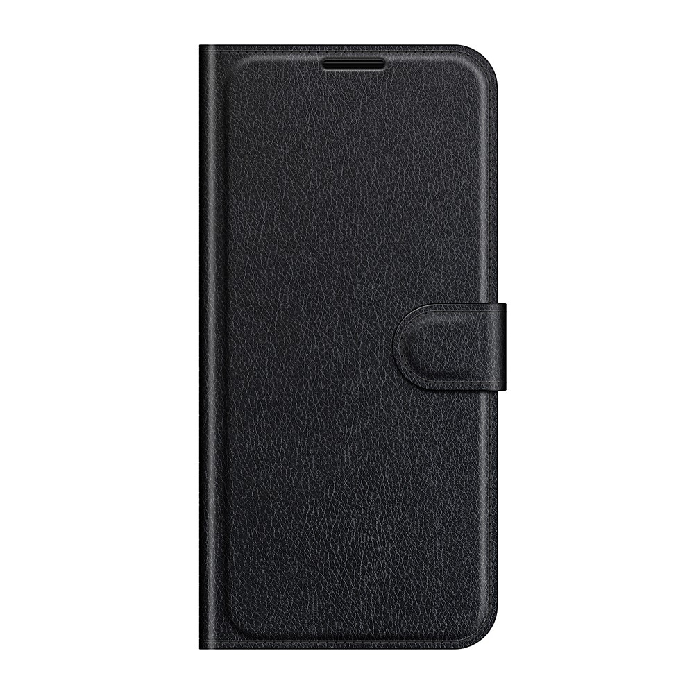 Litchi Textur Leder Telefonhülle Abdeckung Mit Brieftasche Und Stand Für Asus Zenfone 8 Flip - Schwarz-2