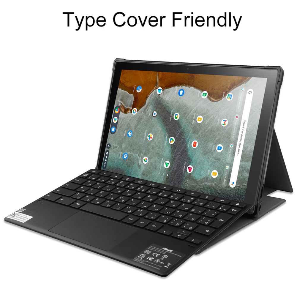 TPU + PU Leather Stand Case Tablet Cover for ASUS Chromebook Detachable CM3 (CM3000DVA-HT0019) - Black-4