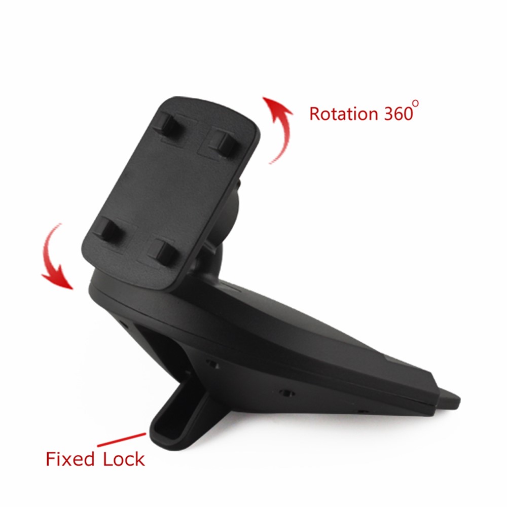 360 Rotary CD Slot Car Mount Holder for iPhone Samsung Sony etc Width: 70-92mm-3