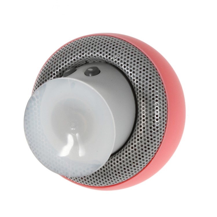 Mushroom Shape Bluetooth Speaker with Suction Holder Support Mic - Red-3