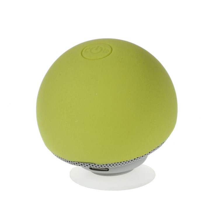 Mushroom Shape Bluetooth Speaker with Suction Holder Support Mic - Green-2