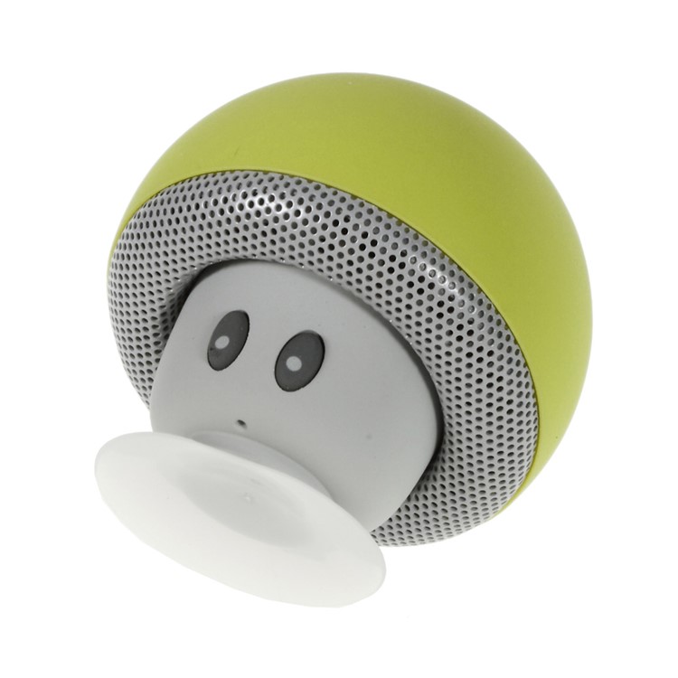 Mushroom Shape Bluetooth Speaker with Suction Holder Support Mic - Green-3