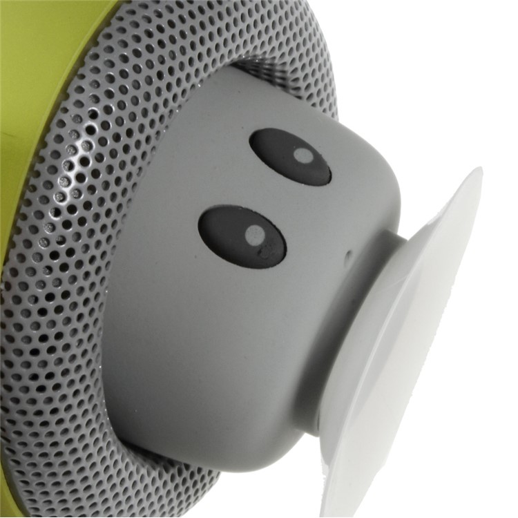 Mushroom Shape Bluetooth Speaker with Suction Holder Support Mic - Green-4