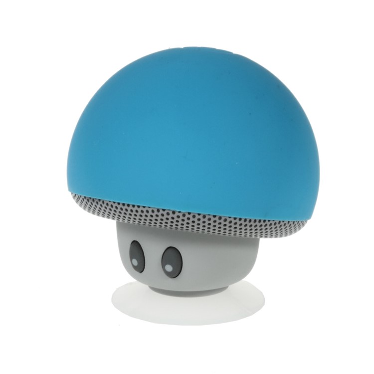 Mushroom Shape Bluetooth Speaker with Suction Holder Support Mic - Blue-1