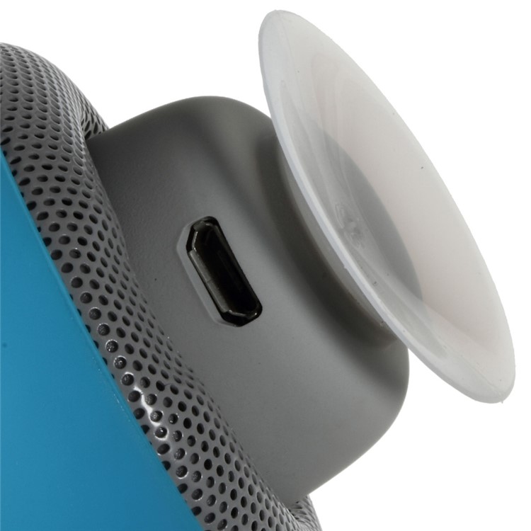 Mushroom Shape Bluetooth Speaker with Suction Holder Support Mic - Blue-5