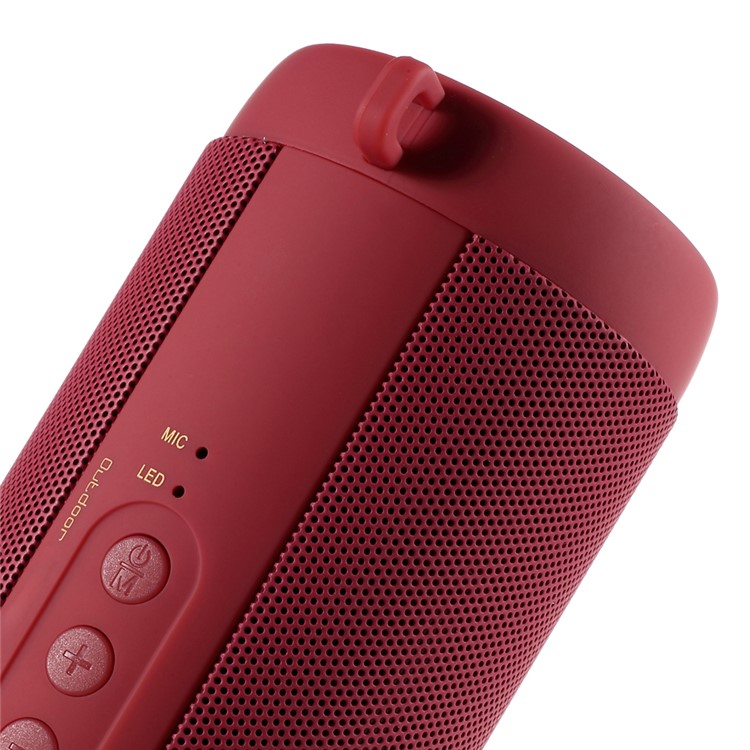 T2 Outdoor Hands-free Bluetooth Speaker with Flashlight Support TF Card FM Radio - Red-5