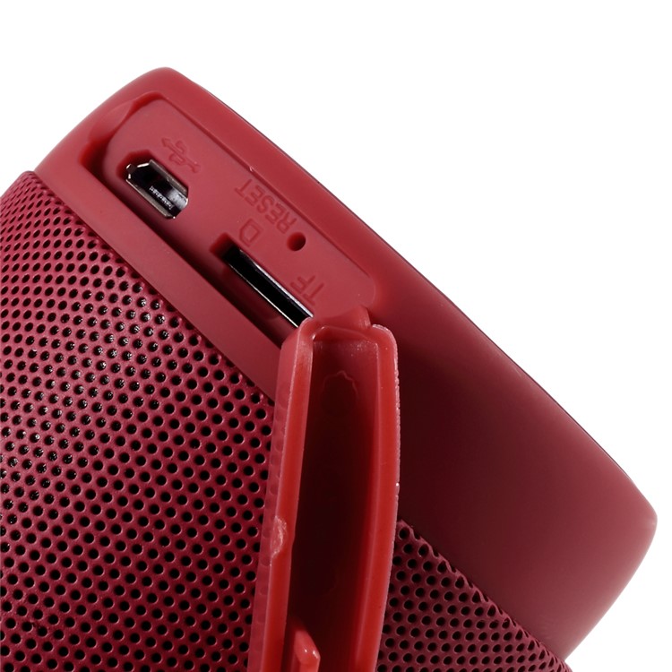T2 Outdoor Hands-free Bluetooth Speaker with Flashlight Support TF Card FM Radio - Red-6