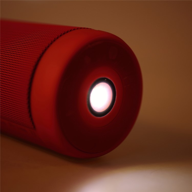 T2 Outdoor Hands-free Bluetooth Speaker with Flashlight Support TF Card FM Radio - Red-8