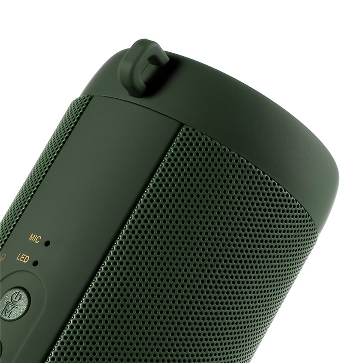 T2 Outdoor Hands-free Bluetooth Speaker with Flashlight Support TF Card FM Radio - Army Green-5