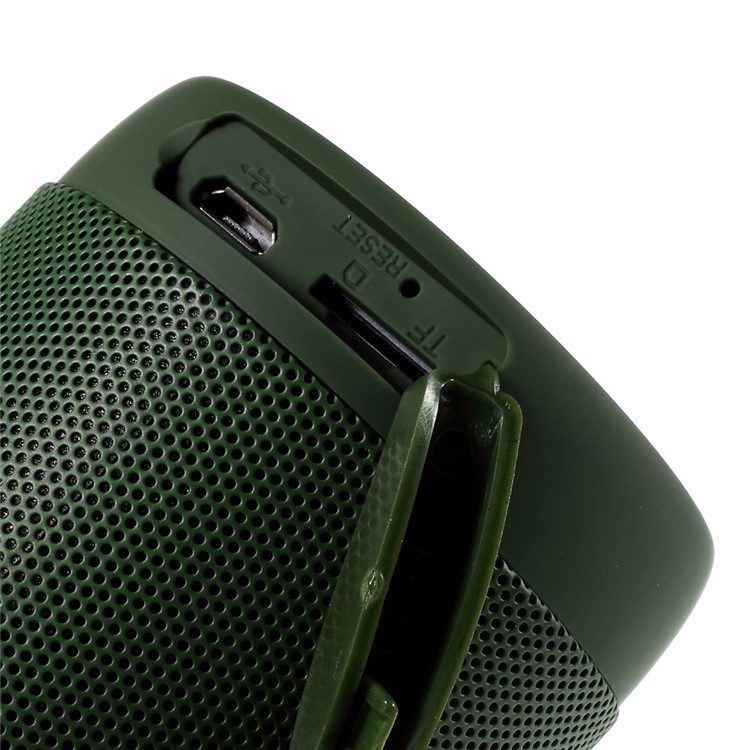 T2 Outdoor Hands-free Bluetooth Speaker with Flashlight Support TF Card FM Radio - Army Green-6