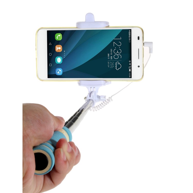 ZX-3S Mini Selfie Stick Monopod for iPhone Samsung Sony etc - Blue-2
