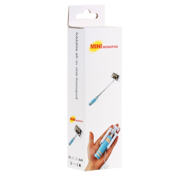 ZX-3S Mini Selfie Stick Monopod for iPhone Samsung Sony etc - Blue-9