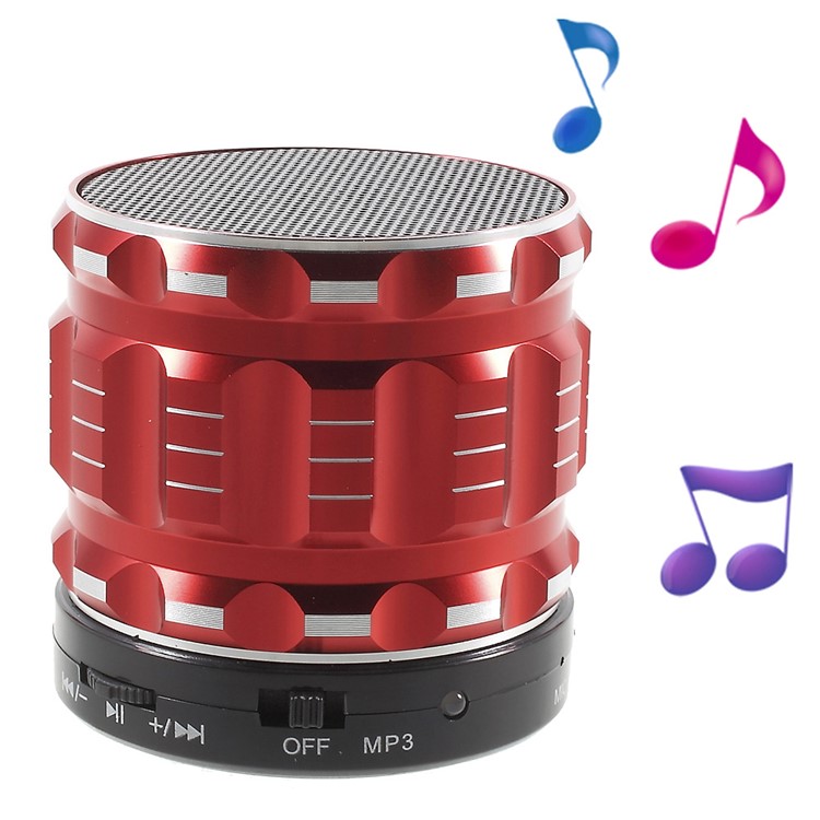 S28 Metal Shell Mini Stereo Bluetooth Speaker with Microphone for iPhone Samsung Sony - Red-1