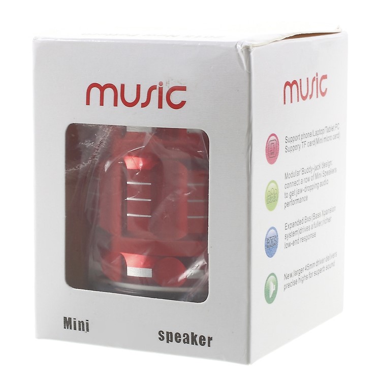 S28 Metal Shell Mini Stereo Bluetooth Speaker with Microphone for iPhone Samsung Sony - Red-10
