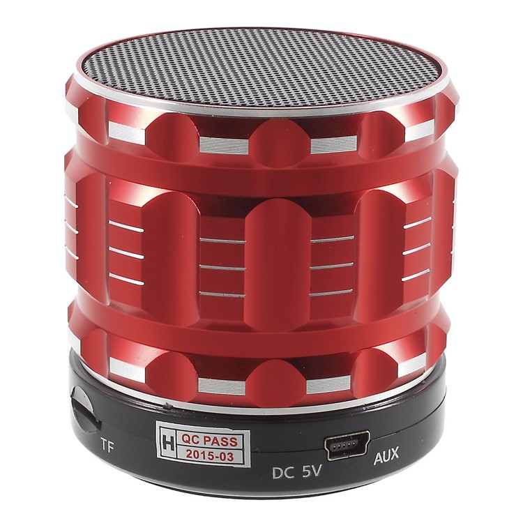 S28 Metal Shell Mini Stereo Bluetooth Speaker with Microphone for iPhone Samsung Sony - Red-2