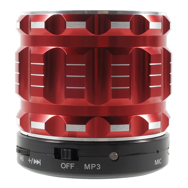 S28 Metal Shell Mini Stereo Bluetooth Speaker with Microphone for iPhone Samsung Sony - Red-3