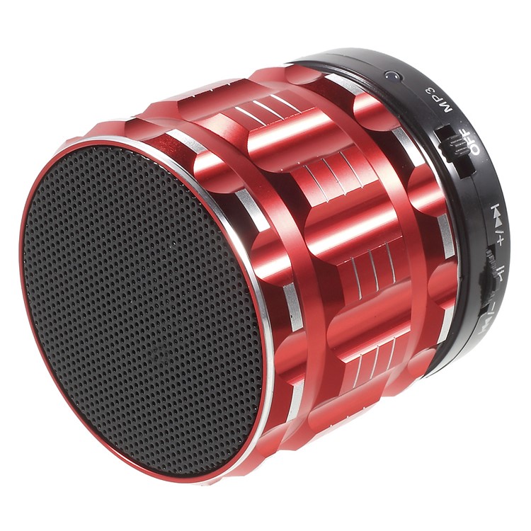 S28 Metal Shell Mini Stereo Bluetooth Speaker with Microphone for iPhone Samsung Sony - Red-4