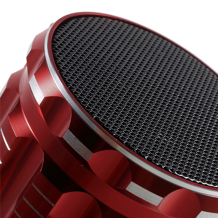 S28 Metal Shell Mini Stereo Bluetooth Speaker with Microphone for iPhone Samsung Sony - Red-7