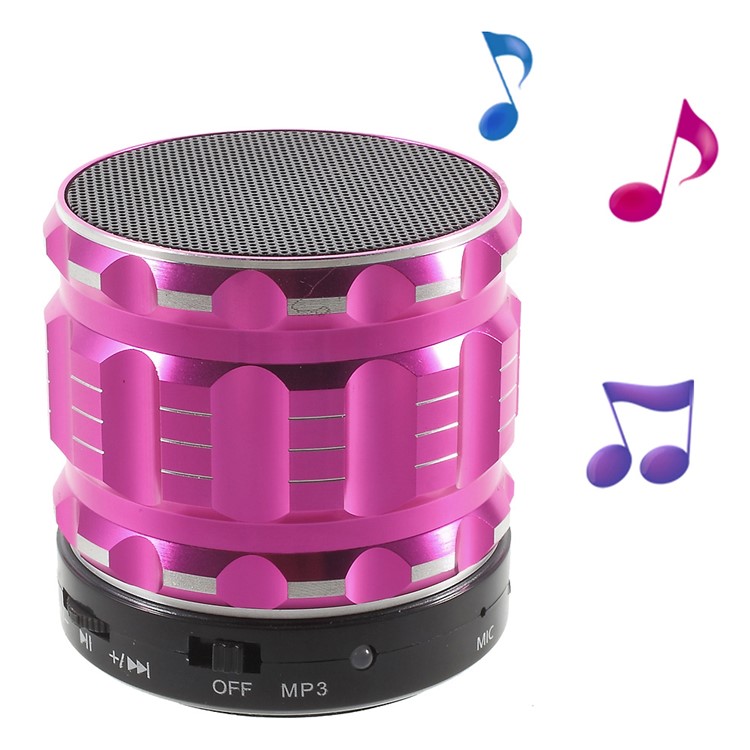 S28 Metal Shell Mini Stereo Bluetooth Speaker with Microphone for iPhone Samsung Sony - Rose-1