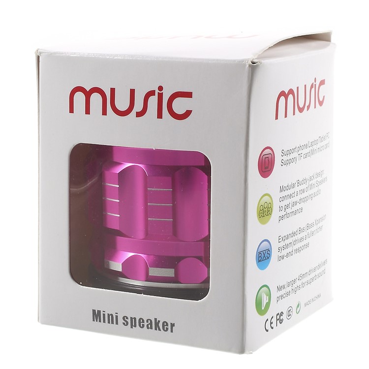 S28 Metal Shell Mini Stereo Bluetooth Speaker with Microphone for iPhone Samsung Sony - Rose-10