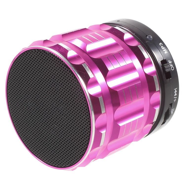 S28 Metal Shell Mini Stereo Bluetooth Speaker with Microphone for iPhone Samsung Sony - Rose-4