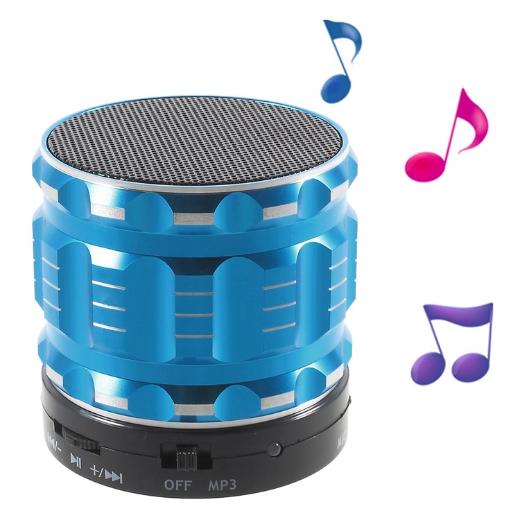 S28 Metal Shell Mini Stereo Bluetooth Speaker with Microphone for iPhone Samsung Sony - Blue-1