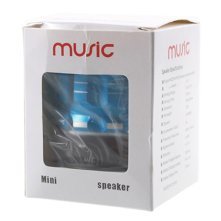 S28 Metal Shell Mini Stereo Bluetooth Speaker with Microphone for iPhone Samsung Sony - Blue-11
