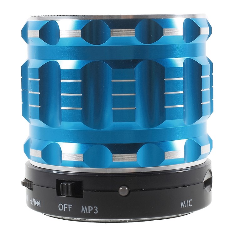 S28 Metal Shell Mini Stereo Bluetooth Speaker with Microphone for iPhone Samsung Sony - Blue-3