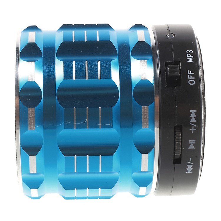 S28 Metal Shell Mini Stereo Bluetooth Speaker with Microphone for iPhone Samsung Sony - Blue-4