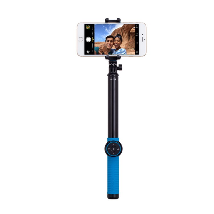 MOMAX Selfie Hero XL Touchless Stick Extendable Self-portrait Monopod - Blue / Yellow-2