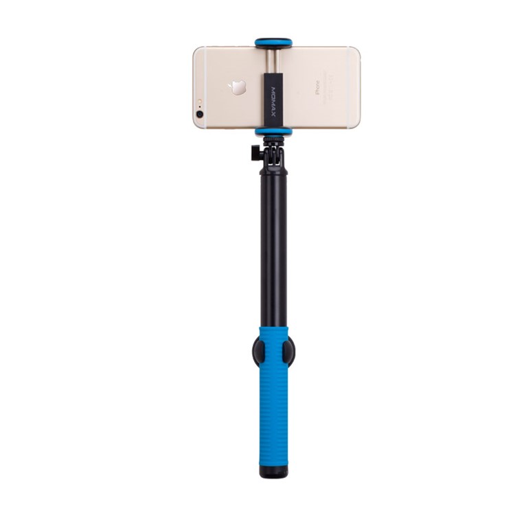 MOMAX Selfie Hero XL Touchless Stick Extendable Self-portrait Monopod - Blue / Yellow-3