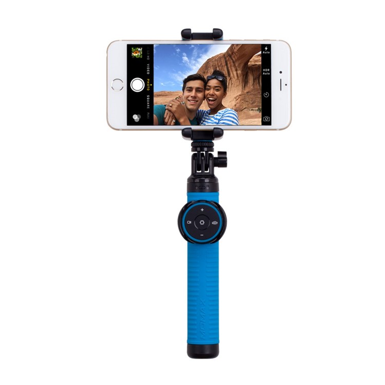 MOMAX Selfie Hero Touchless Gesture Shooting Bluetooth Selfie Stick Extendable, Max Length: 70cm - Blue-2
