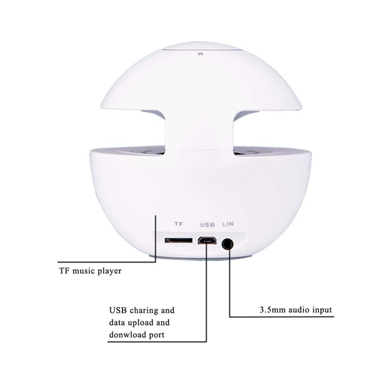 Swan BT-118 Touchable 3D Sound Bluetooth Speaker with TF / Aux-in / NFC - White-2