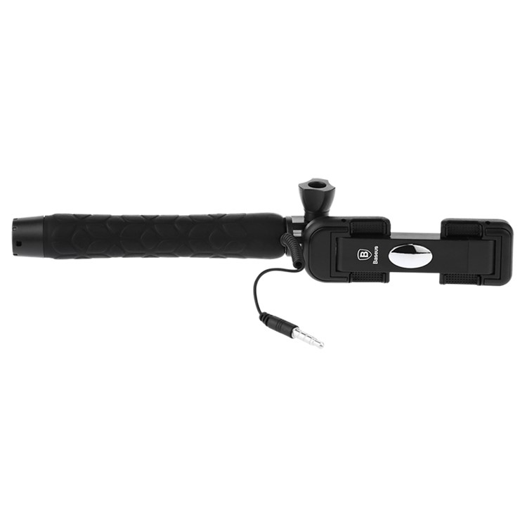 BASEUS 3.5mm Audio Wire Control Extendable Mini Handheld Selfie Stick - Black-4