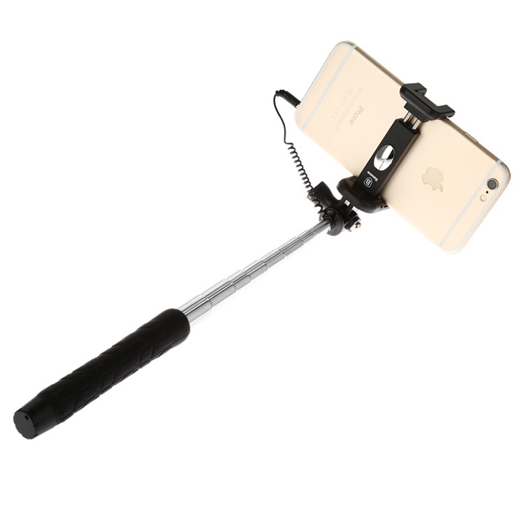 BASEUS 3.5mm Audio Wire Control Extendable Mini Handheld Selfie Stick - Black-7