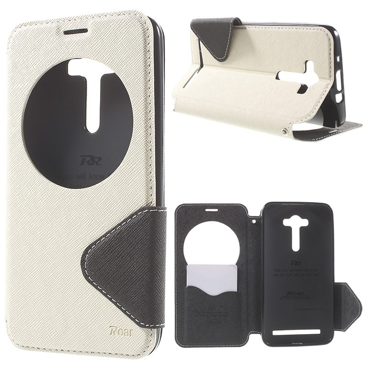 ROAR KOREA Diary View Window Leather Case for Asus Zenfone 2 Laser ZE550KL ZE551KL - White-1