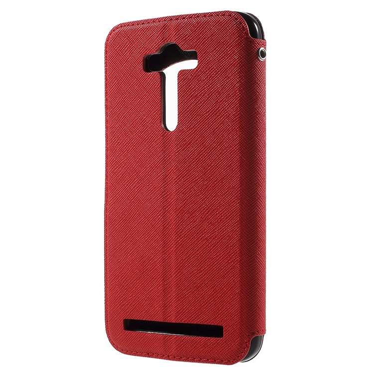 ROAR KOREA Diary View Window Leather Shell for Asus Zenfone 2 Laser ZE550KL ZE551KL - Red-2