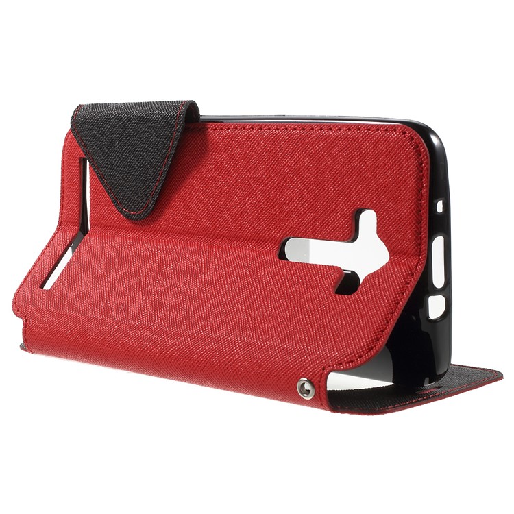 ROAR KOREA Diary View Window Leather Shell for Asus Zenfone 2 Laser ZE550KL ZE551KL - Red-3
