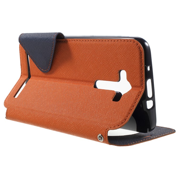 ROAR KOREA Diary View Window Leather Cover for Asus Zenfone 2 Laser ZE550KL ZE551KL - Orange-3