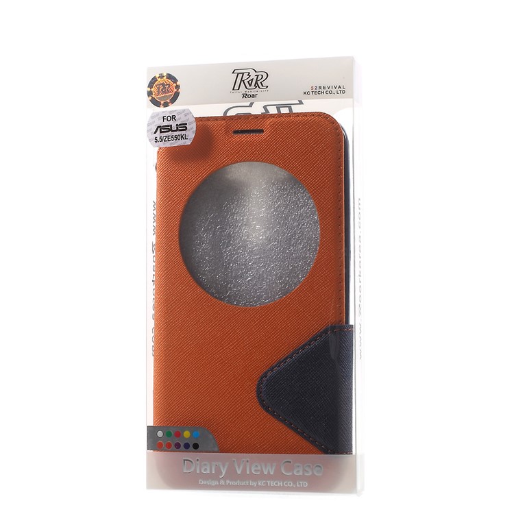 ROAR KOREA Diary View Window Leather Cover for Asus Zenfone 2 Laser ZE550KL ZE551KL - Orange-9